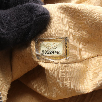 ロゴ フリンジ ショルダーバッグ レザー ブラック シルバー金具 シャネル バッグ CHANEL