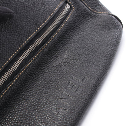 ロゴ フリンジ ショルダーバッグ レザー ブラック シルバー金具 シャネル バッグ CHANEL
