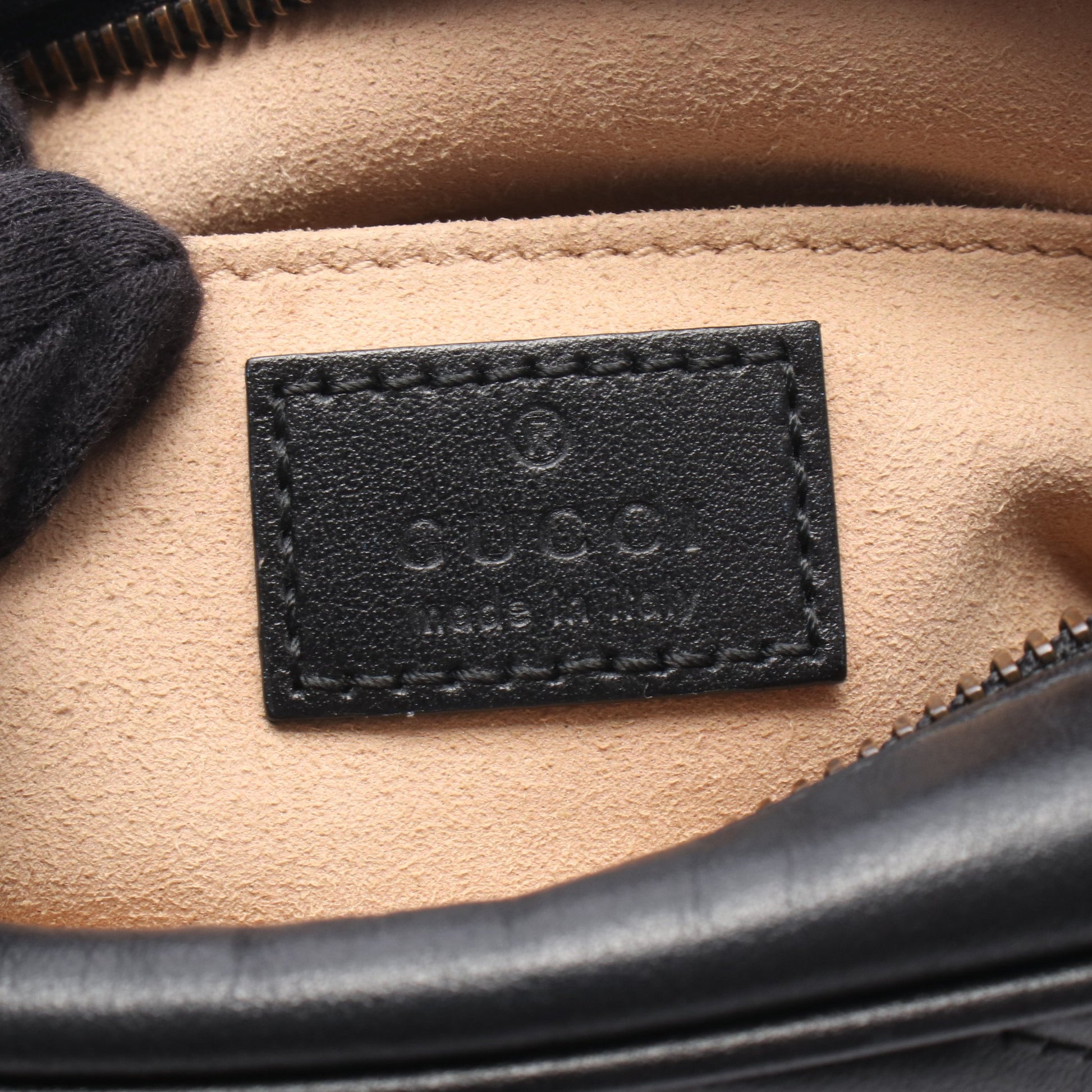 GGマーモント キルティング ミニバッグ チェーンショルダーバッグ レザー ブラック グッチ バッグ GUCCI