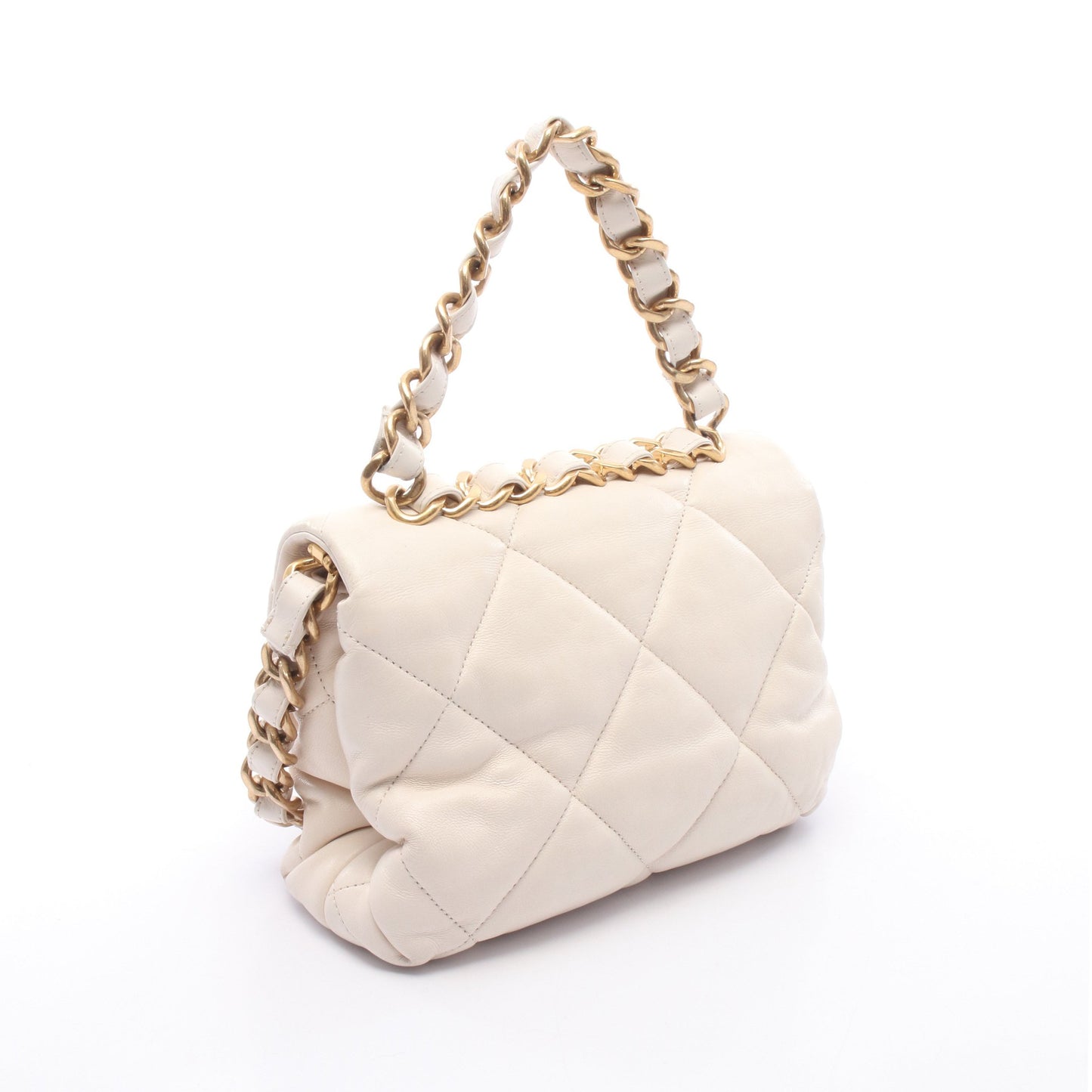 マトラッセ スモール 2WAY チェーンショルダーバッグ ラムスキン アイボリー ゴールド金具 シャネル バッグ CHANEL