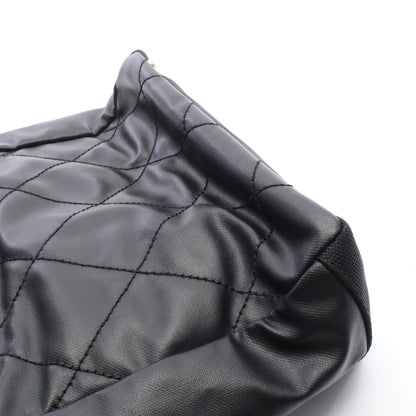 パリビアリッツPM ハンドバッグ トートバッグ コーティングキャンバス レザー ブラック シルバー金具 シャネル バッグ CHANEL