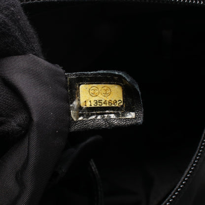 パリビアリッツPM ハンドバッグ トートバッグ コーティングキャンバス レザー ブラック シルバー金具 シャネル バッグ CHANEL