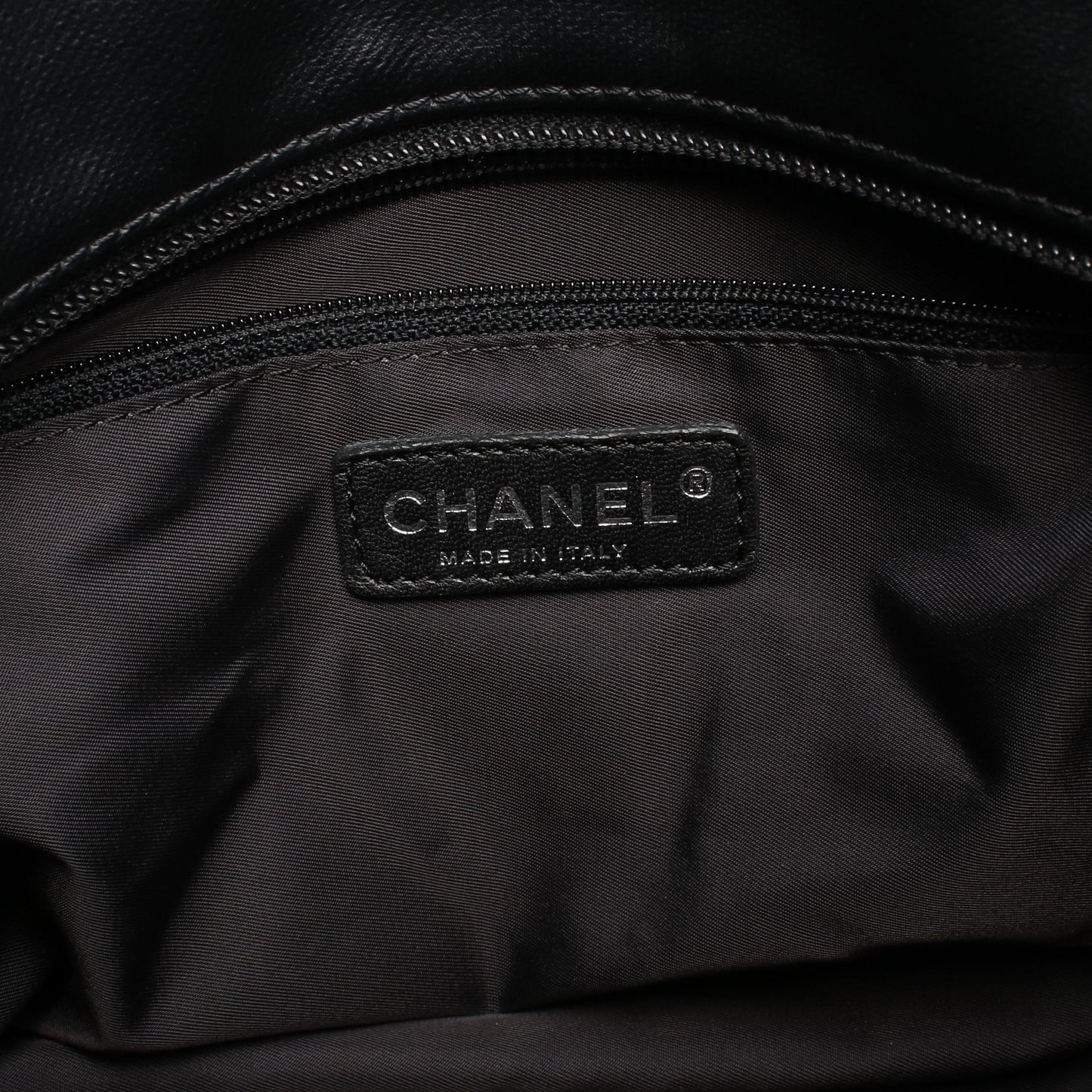 パリビアリッツPM ハンドバッグ トートバッグ コーティングキャンバス レザー ブラック シルバー金具 シャネル バッグ CHANEL