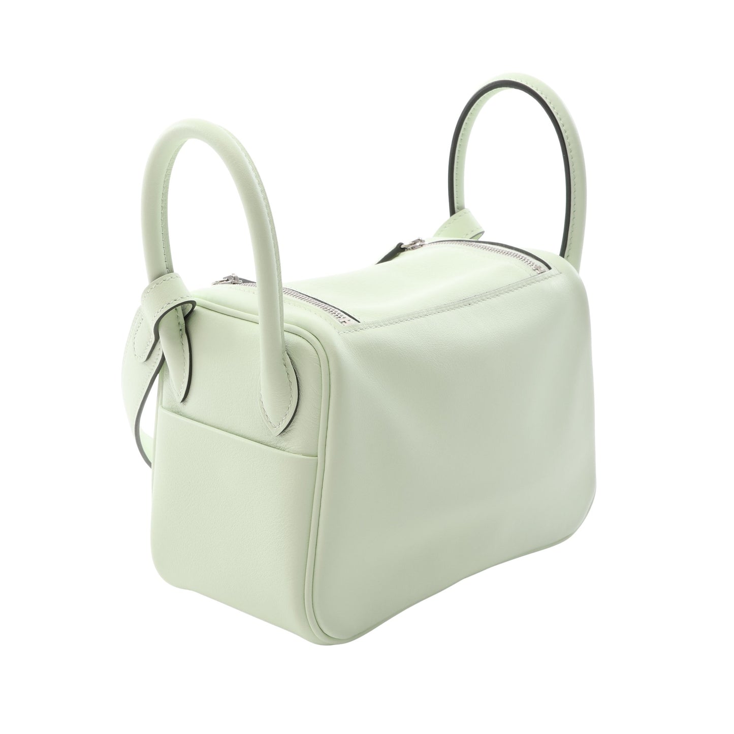 リンディ ミニ ヴェールフィズ ショルダーバッグ ヴォースイフト ライトグリーン シルバー金具 U刻印 エルメス バッグ HERMES