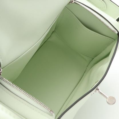 リンディ ミニ ヴェールフィズ ショルダーバッグ ヴォースイフト ライトグリーン シルバー金具 U刻印 エルメス バッグ HERMES