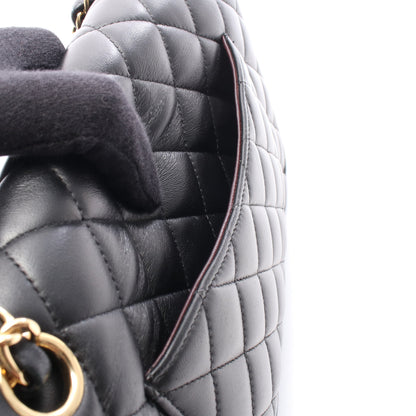 マトラッセ Wフラップ Wチェーンショルダーバッグ ラムスキン ブラック ゴールド金具 シャネル バッグ CHANEL