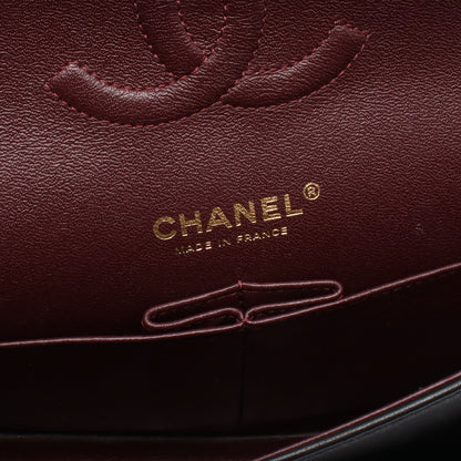 マトラッセ Wフラップ Wチェーンショルダーバッグ ラムスキン ブラック ゴールド金具 シャネル バッグ CHANEL