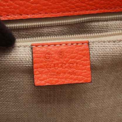 インターロッキングG チェーンショルダーバッグ レザー オレンジ グッチ バッグ GUCCI