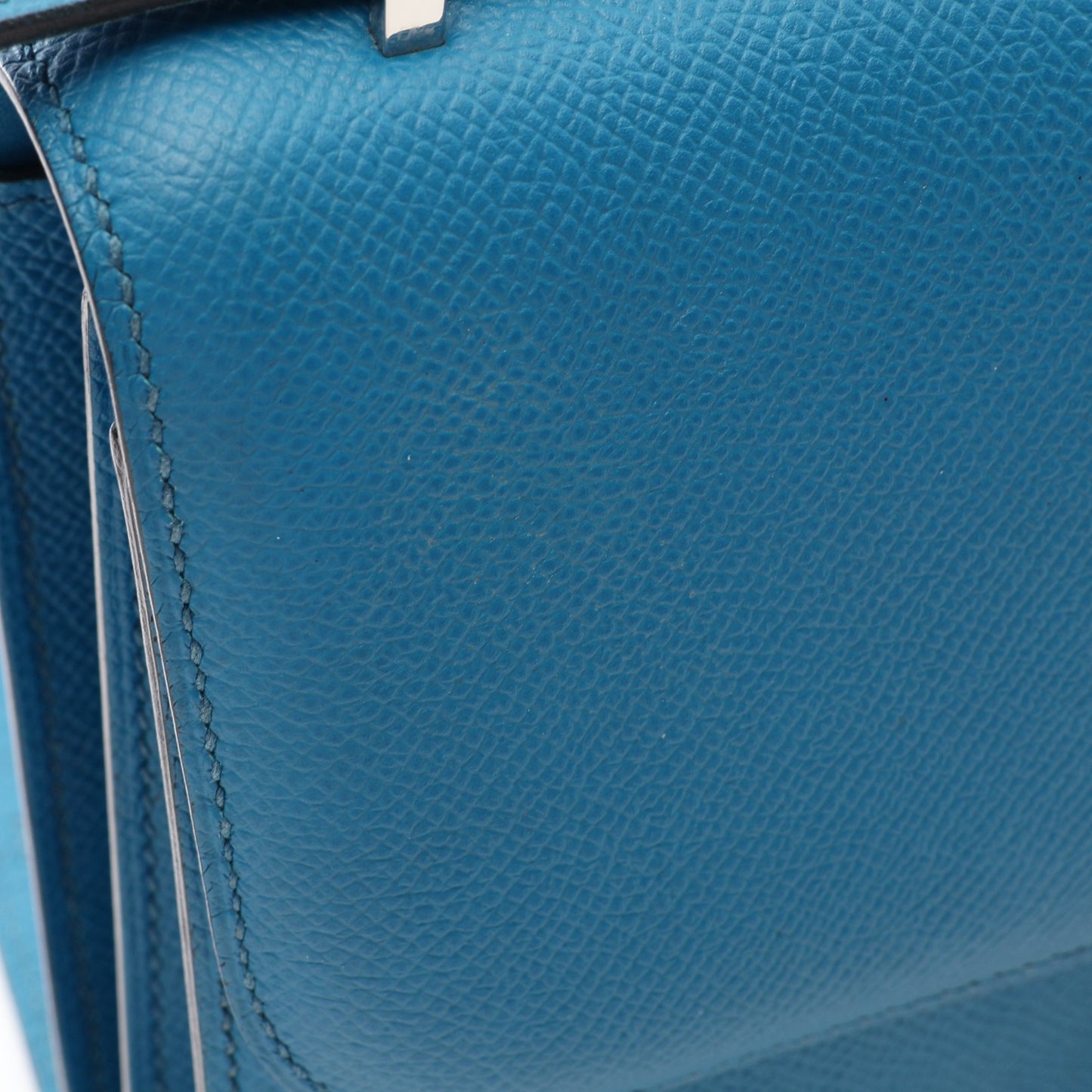 コンスタンス3 エラン ショルダーバッグ ヴォーエプソン ブルー シルバー金具 □R刻印 エルメス バッグ HERMES