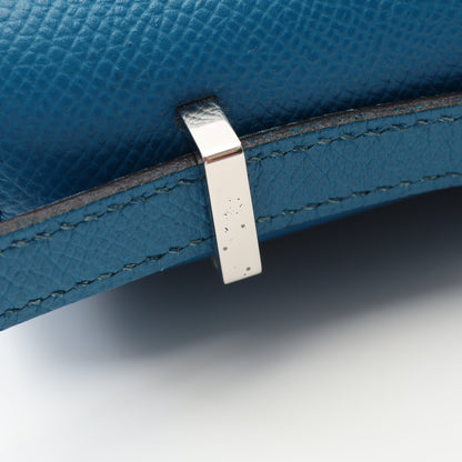 コンスタンス3 エラン ショルダーバッグ ヴォーエプソン ブルー シルバー金具 □R刻印 エルメス バッグ HERMES