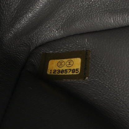 2.55 マトラッセ Wフラップ Wチェーンショルダーバッグ エイジドカーフスキン グレー シルバー金具 シャネル バッグ CHANEL