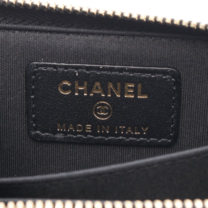 CCフィリグリー マトラッセ コインケース キャビアスキン ブラック ゴールド金具 シャネル 財布・小物 CHANEL