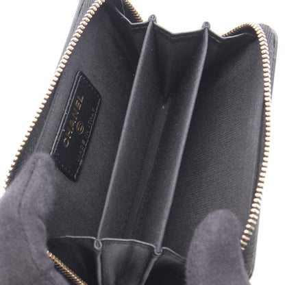 CCフィリグリー マトラッセ コインケース キャビアスキン ブラック ゴールド金具 シャネル 財布・小物 CHANEL
