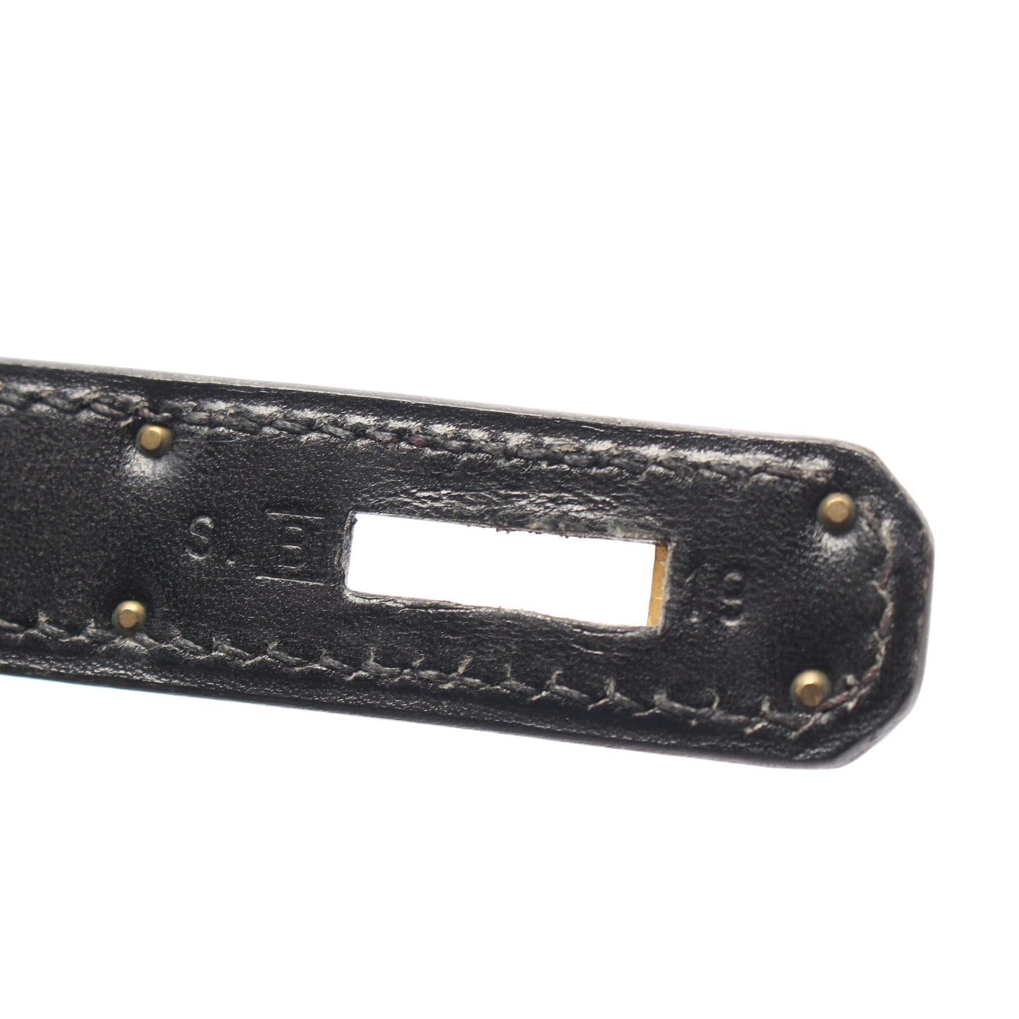 ケリー32 2WAY 外縫い ハンドバッグ ボックスカーフ ブラック ゴールド金具 □B刻印 エルメス バッグ HERMES