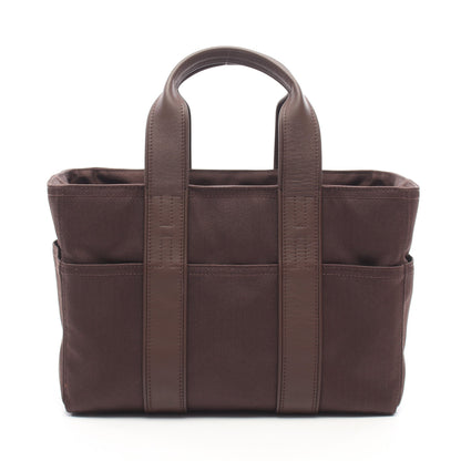 アカプルコPM ハンドバッグ トワルシェブロン レザー ダークブラウン シルバー金具 エルメス バッグ HERMES