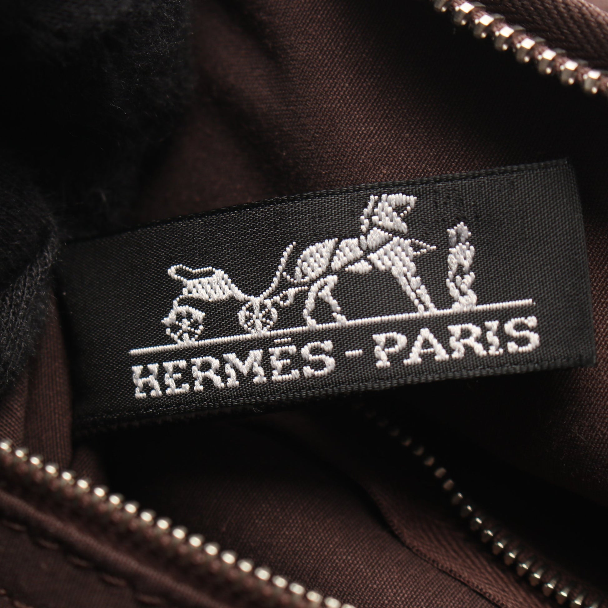 アカプルコPM ハンドバッグ トワルシェブロン レザー ダークブラウン シルバー金具 エルメス バッグ HERMES