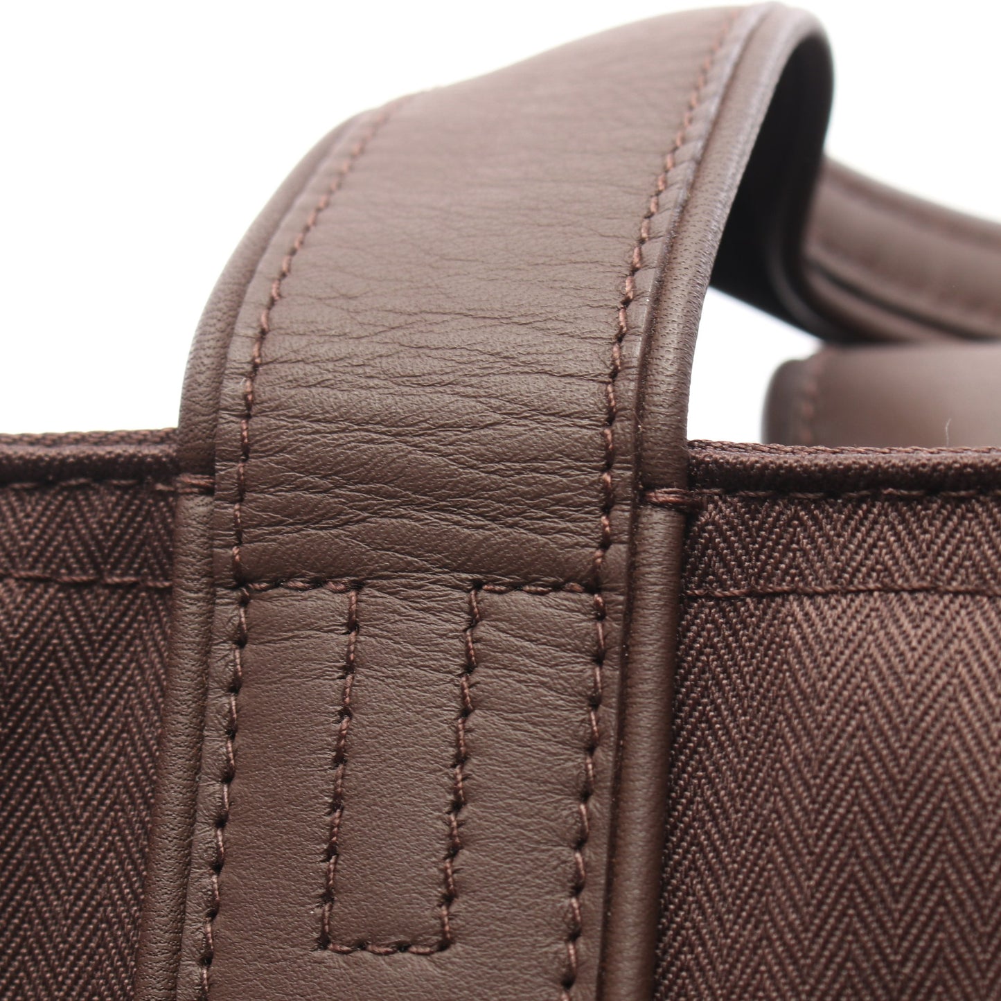 アカプルコPM ハンドバッグ トワルシェブロン レザー ダークブラウン シルバー金具 エルメス バッグ HERMES