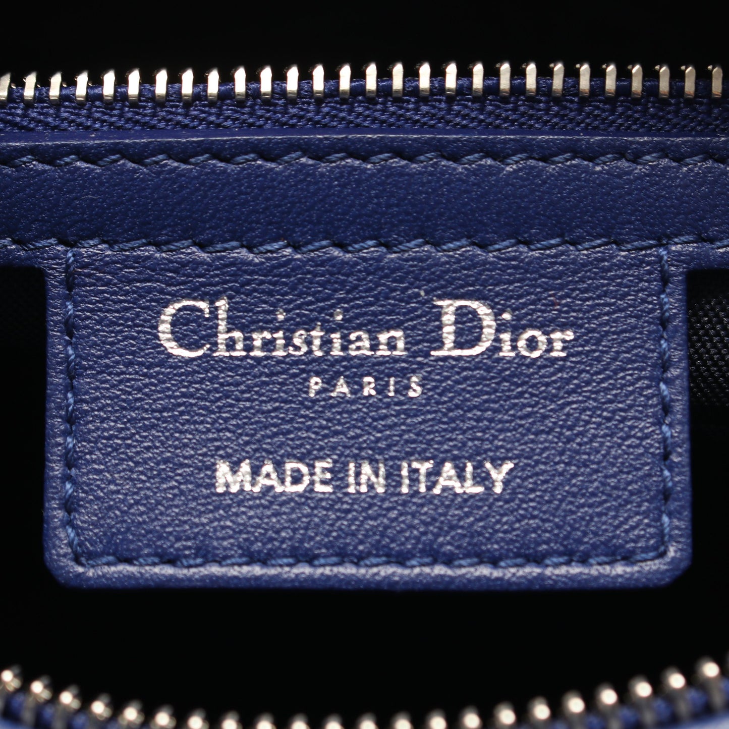 LADY DIOR レディディオール カナージュ 2WAY ハンドバッグ レザー ブルー クリスチャンディオール バッグ Christian Dior