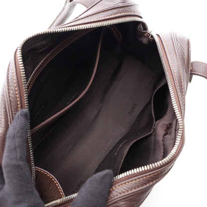 センダ ハンドバッグ レザー ダークブラウン ロエベ バッグ LOEWE