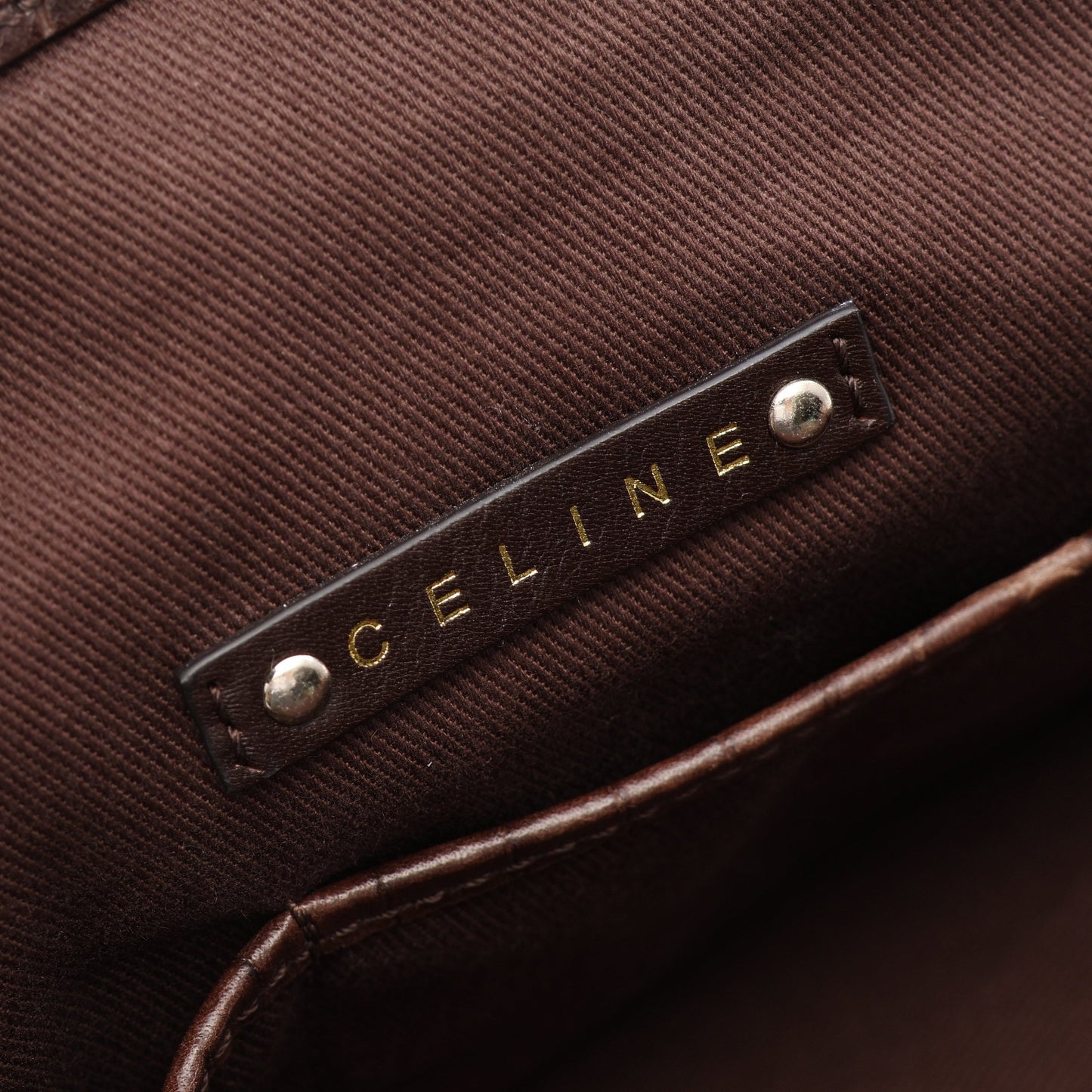 マカダム ショルダーバッグ トートバッグ キャンバス レザー ダークブラウン セリーヌ バッグ CELINE
