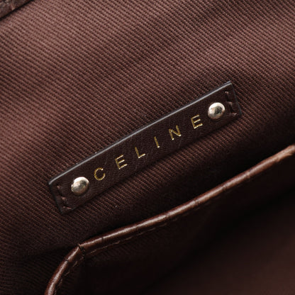 マカダム ショルダーバッグ トートバッグ キャンバス レザー ダークブラウン セリーヌ バッグ CELINE
