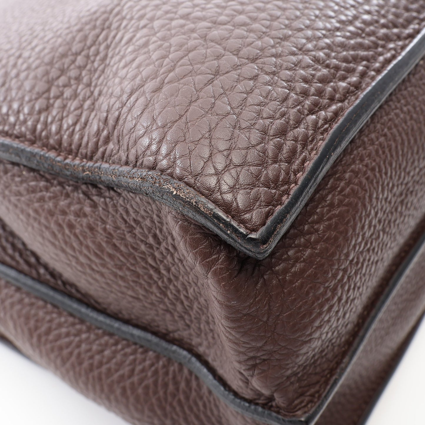サックアデペッシュ41 ショコラ ビジネスバッグ ブリーフケース トゴ ダークブラウン シルバー金具 □P刻印 エルメス バッグ HERMES