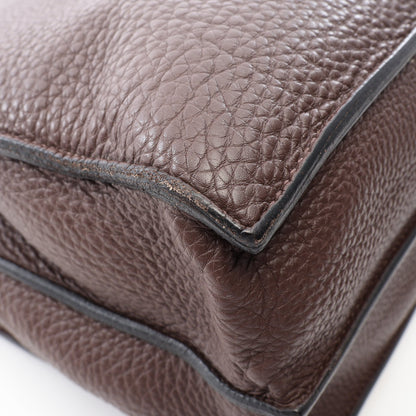 サックアデペッシュ41 ショコラ ビジネスバッグ ブリーフケース トゴ ダークブラウン シルバー金具 □P刻印 エルメス バッグ HERMES