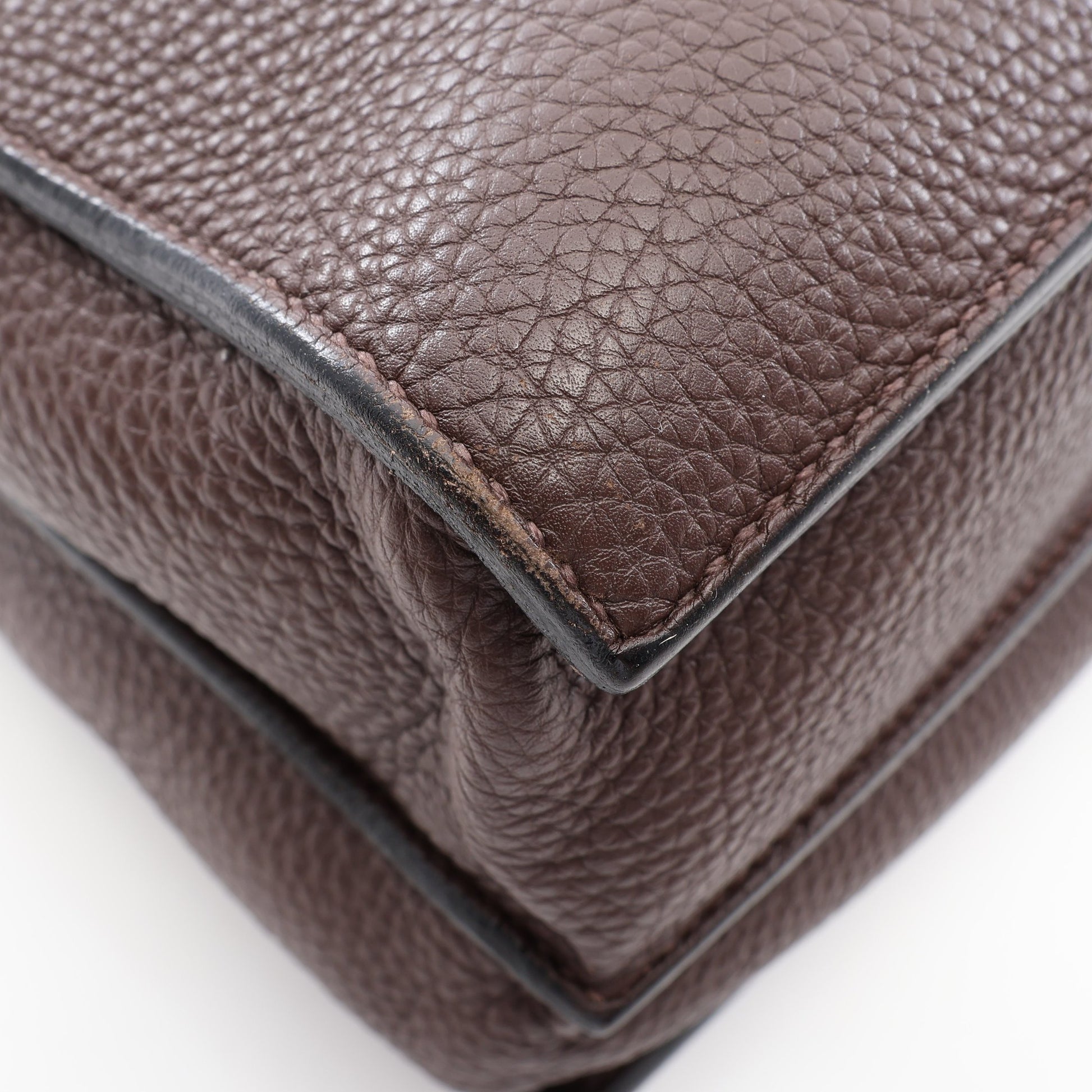 サックアデペッシュ41 ショコラ ビジネスバッグ ブリーフケース トゴ ダークブラウン シルバー金具 □P刻印 エルメス バッグ HERMES