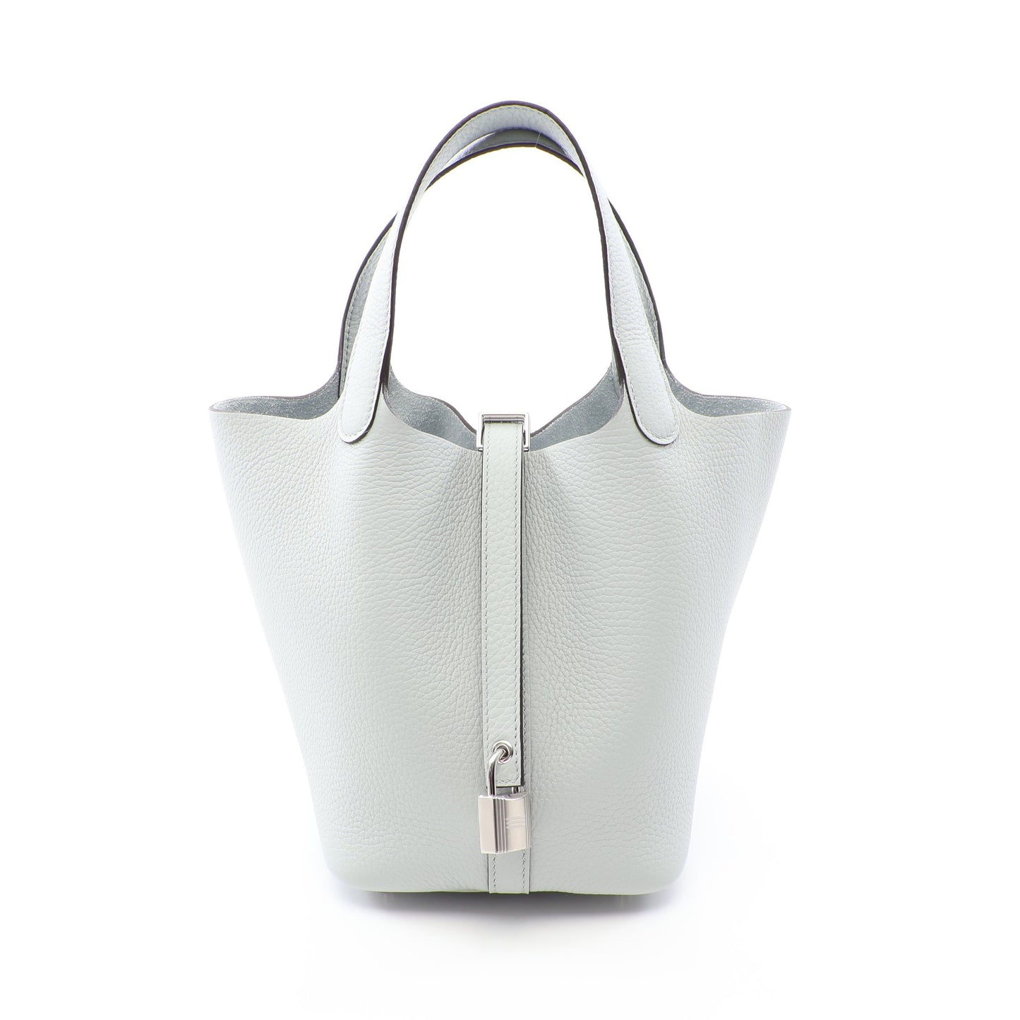 ピコタンロックPM ブルーペール ハンドバッグ トリヨンクレマンス ライトブルー シルバー金具 K刻印 エルメス バッグ HERMES