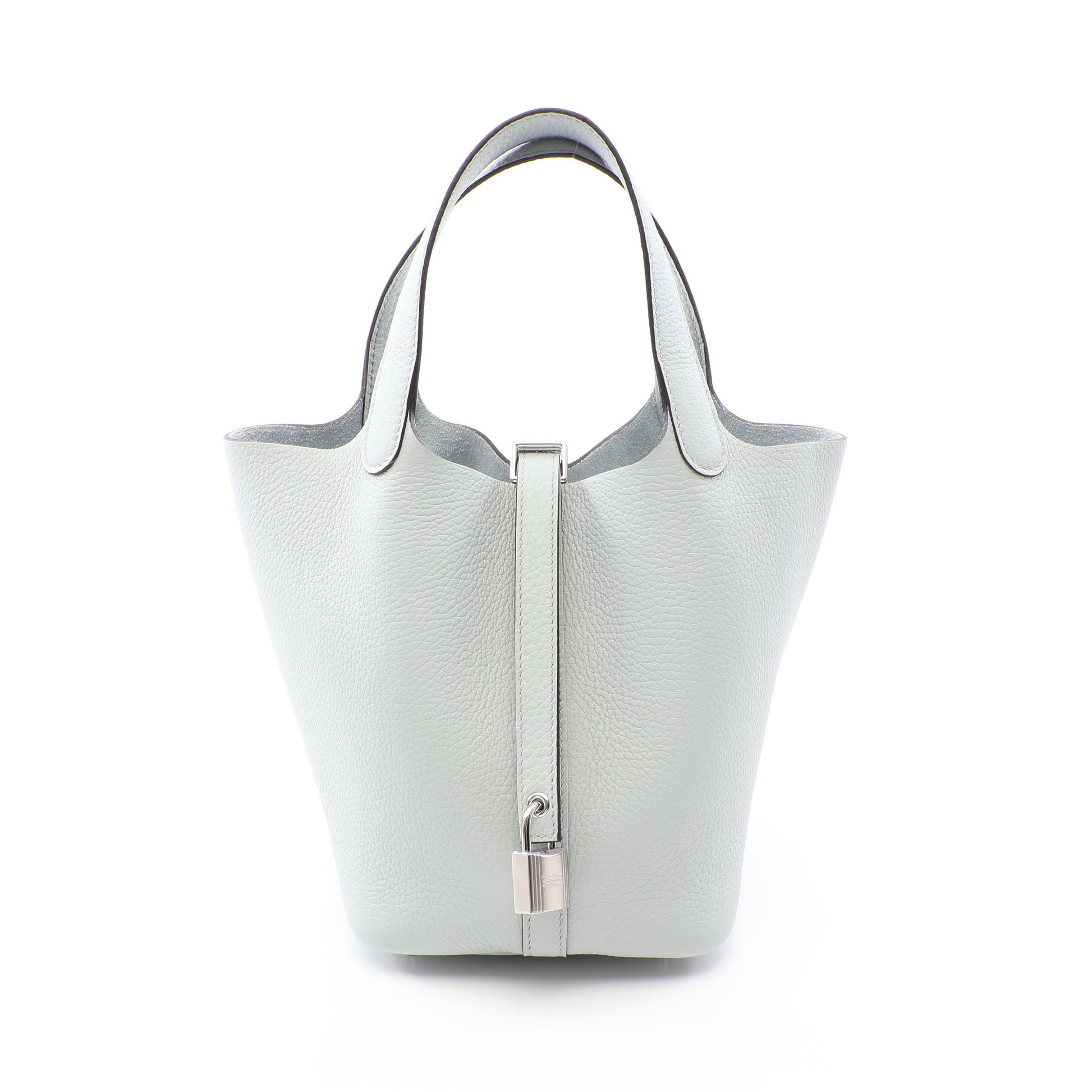 ピコタンロックPM ブルーペール ハンドバッグ トリヨンクレマンス ライトブルー シルバー金具 K刻印 エルメス バッグ HERMES