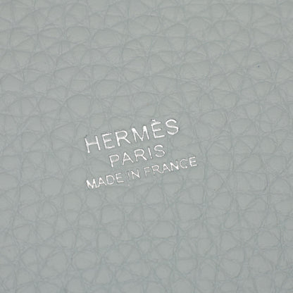 ピコタンロックPM ブルーペール ハンドバッグ トリヨンクレマンス ライトブルー シルバー金具 K刻印 エルメス バッグ HERMES