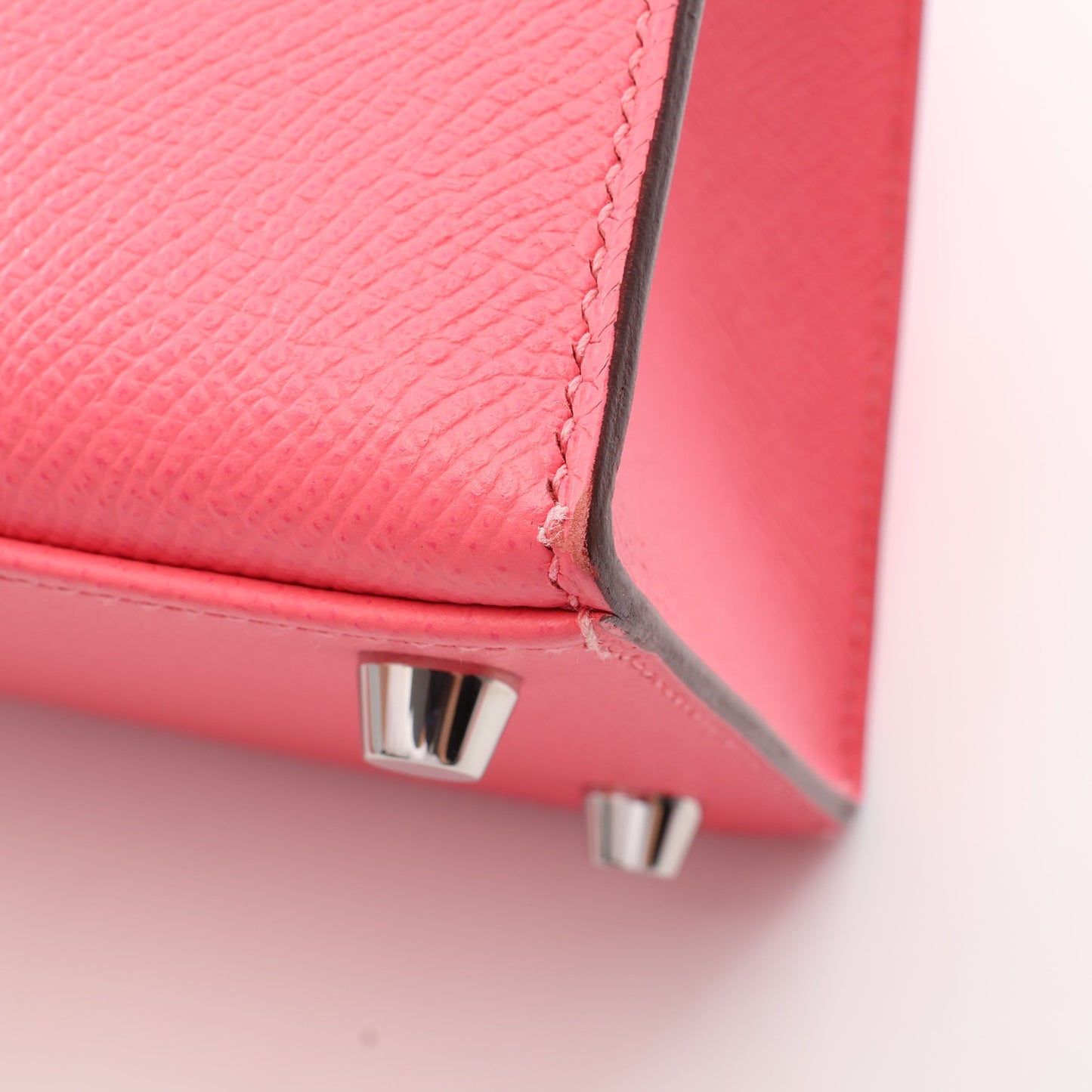 ケリー25 ローズアザレ 2WAY ハンドバッグ ヴォーエプソン ピンク シルバー金具 C刻印 エルメス バッグ HERMES