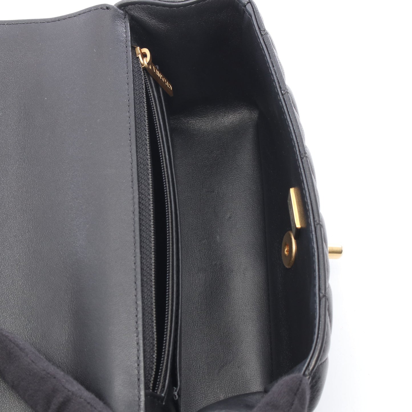 マトラッセ トップハンドル 2WAY チェーンショルダーバッグ ラムスキン ブラック ゴールド金具 シャネル バッグ CHANEL