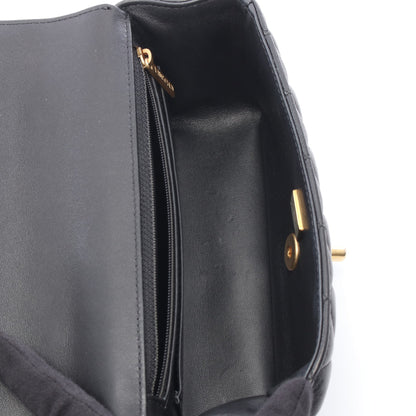 マトラッセ トップハンドル 2WAY チェーンショルダーバッグ ラムスキン ブラック ゴールド金具 シャネル バッグ CHANEL