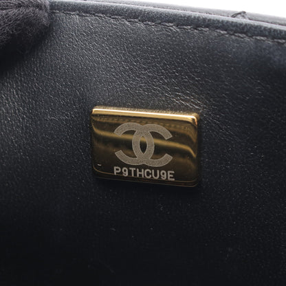 マトラッセ トップハンドル 2WAY チェーンショルダーバッグ ラムスキン ブラック ゴールド金具 シャネル バッグ CHANEL