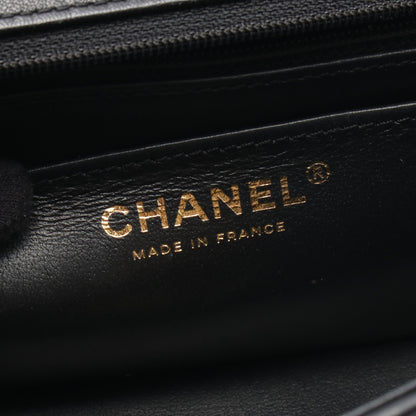 マトラッセ トップハンドル 2WAY チェーンショルダーバッグ ラムスキン ブラック ゴールド金具 シャネル バッグ CHANEL