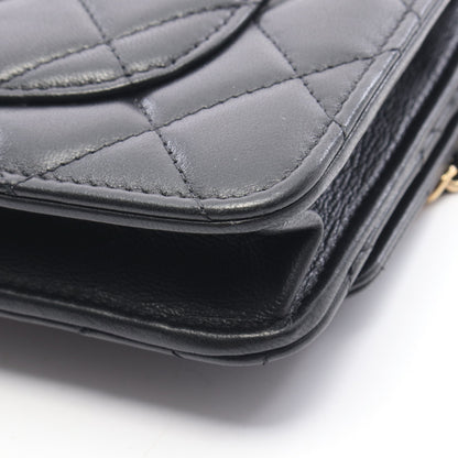 マトラッセ チェーンウォレット ラムスキン ブラック ゴールド金具 シャネル バッグ CHANEL