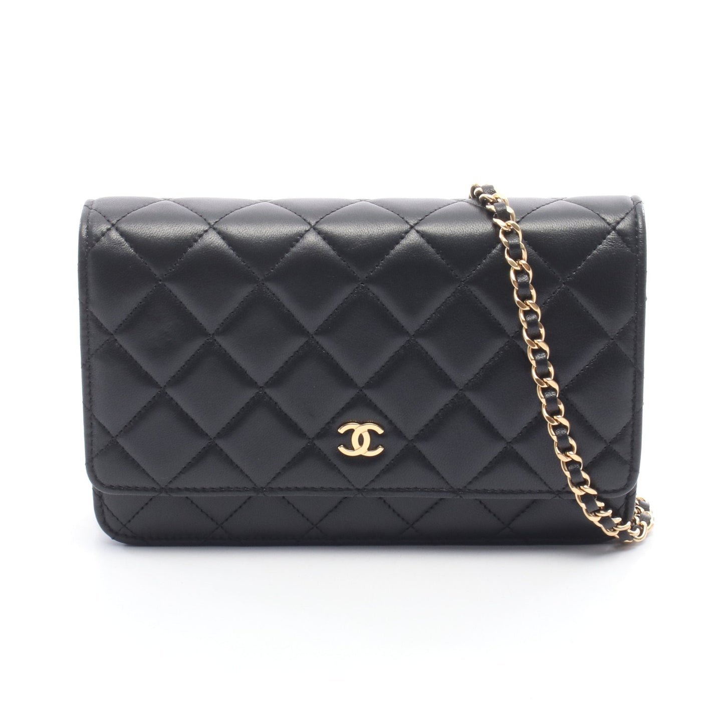 マトラッセ チェーンウォレット ラムスキン ブラック ゴールド金具 シャネル バッグ CHANEL