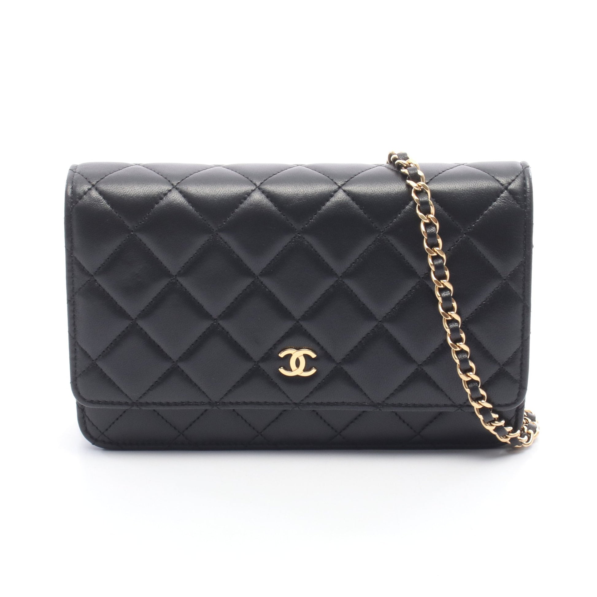 マトラッセ チェーンウォレット ラムスキン ブラック ゴールド金具 シャネル バッグ CHANEL