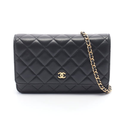 マトラッセ チェーンウォレット ラムスキン ブラック ゴールド金具 シャネル バッグ CHANEL