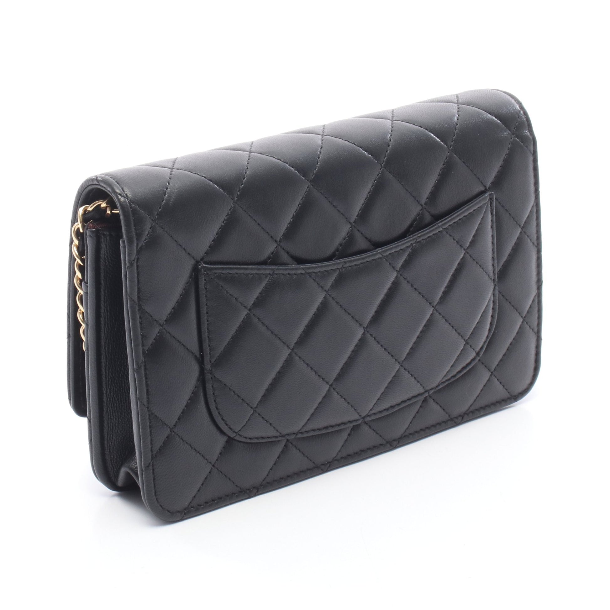 マトラッセ チェーンウォレット ラムスキン ブラック ゴールド金具 シャネル バッグ CHANEL