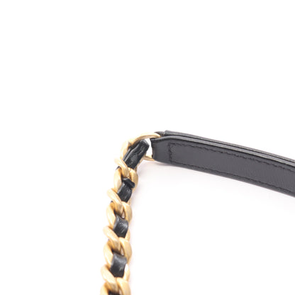 マトラッセ ボーリングバッグ 2WAY チェーンショルダーバッグ レザー ブラック ゴールド金具 シャネル バッグ CHANEL