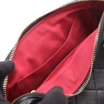 マトラッセ ボーリングバッグ 2WAY チェーンショルダーバッグ レザー ブラック ゴールド金具 シャネル バッグ CHANEL