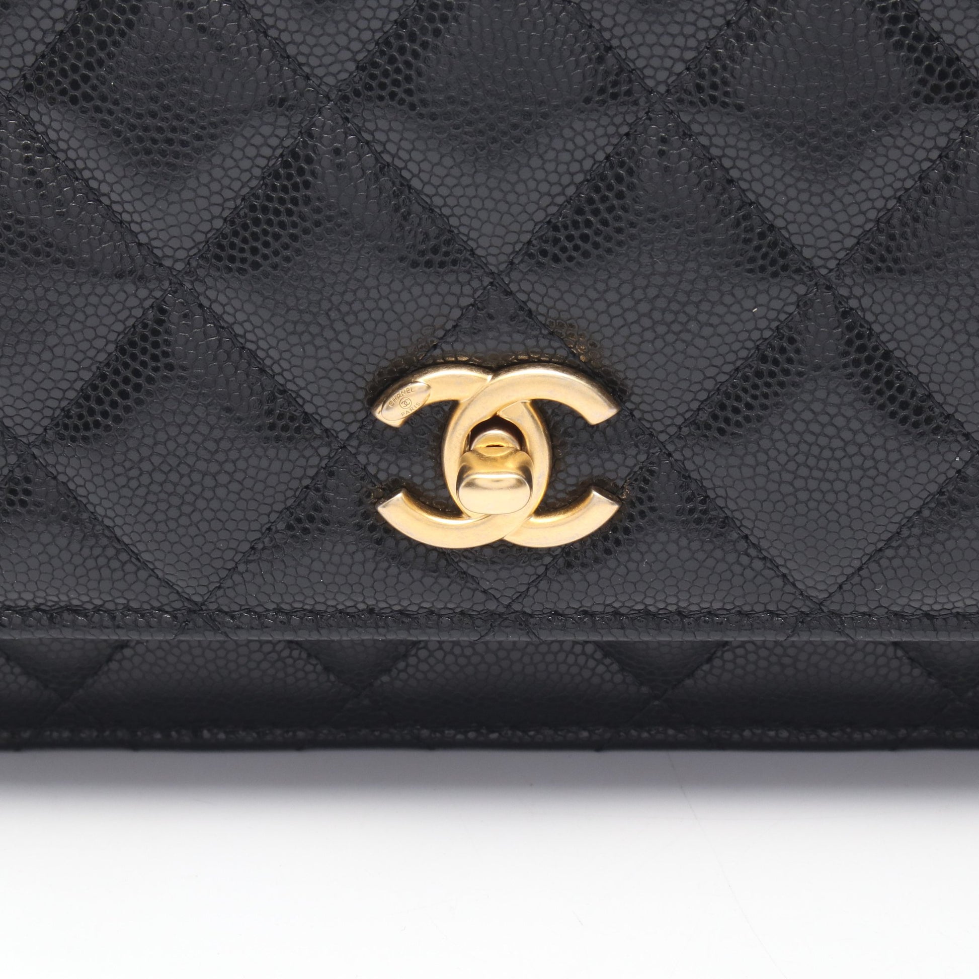 マトラッセ チェーンウォレット キャビアスキン ブラック ゴールド金具 シャネル バッグ CHANEL