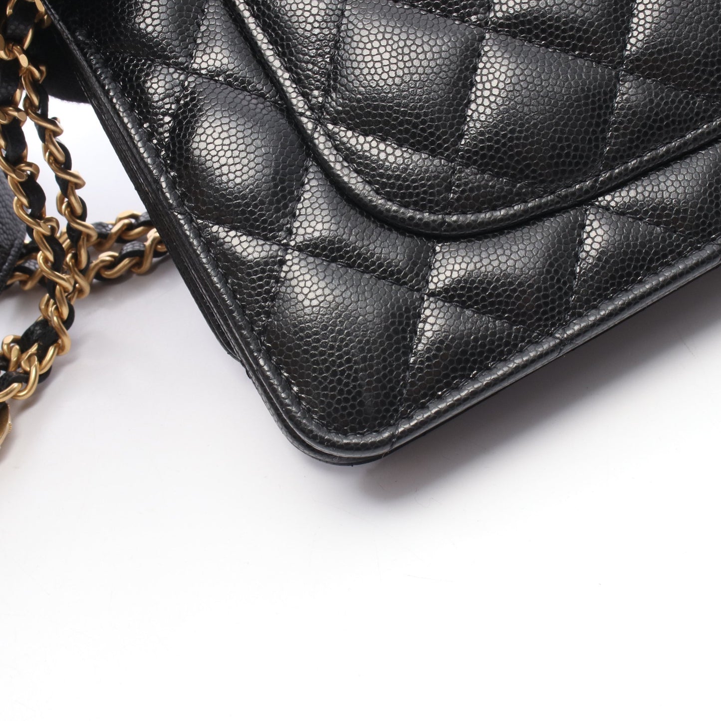 マトラッセ チェーンウォレット キャビアスキン ブラック ゴールド金具 シャネル バッグ CHANEL