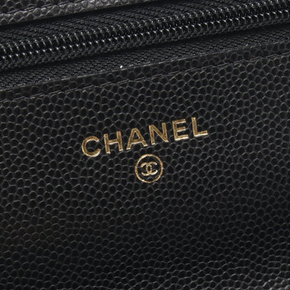 マトラッセ チェーンウォレット キャビアスキン ブラック ゴールド金具 シャネル バッグ CHANEL