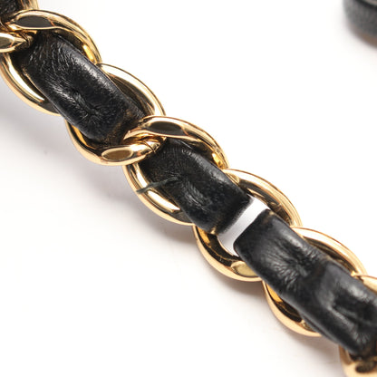 マトラッセ Wフラップ Wチェーンショルダーバッグ ラムスキン ブラック ゴールド金具 シャネル バッグ CHANEL