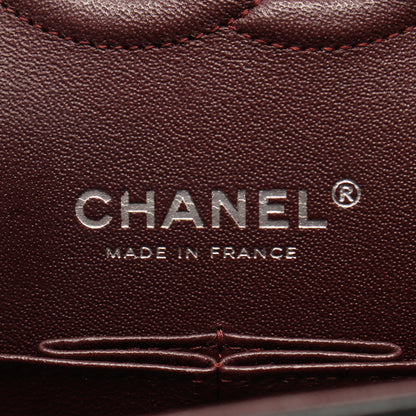 マトラッセ Wフラップ Wチェーンショルダーバッグ ラムスキン ブラック シルバー金具 シャネル バッグ CHANEL