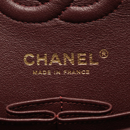 マトラッセ Wフラップ Wチェーンショルダーバッグ ラムスキン ブラック ゴールド金具 シャネル バッグ CHANEL