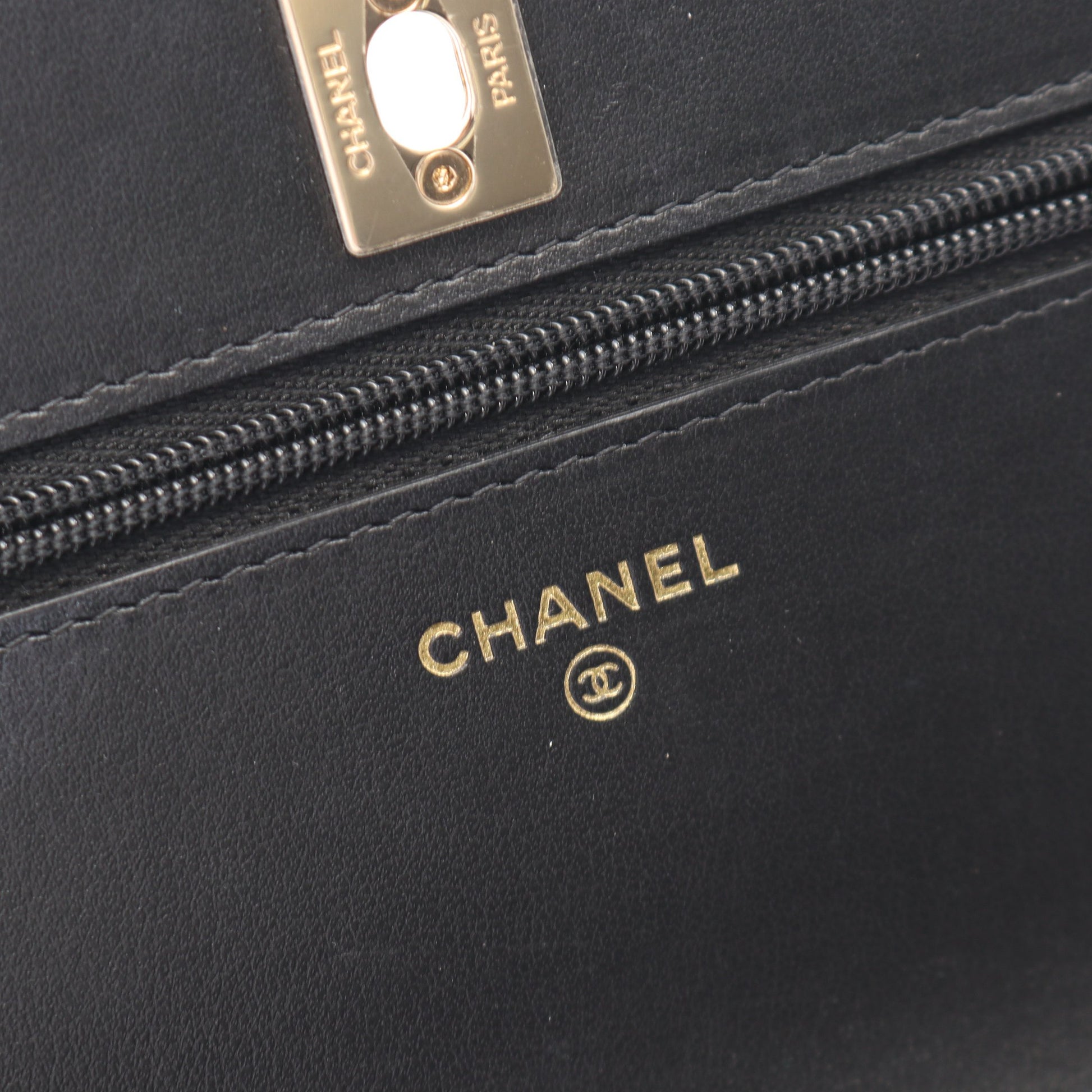 マトラッセ チェーンウォレット キャビアスキン ブラック ゴールド金具 シャネル バッグ CHANEL